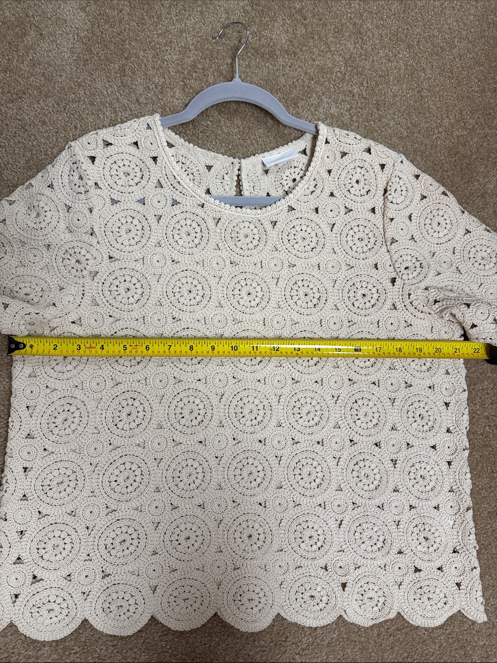 J. Jill Crochet Lace Top — Cream - Picture 4 of 5